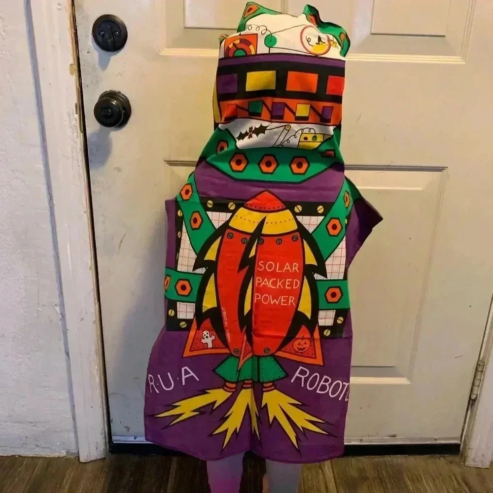 Vintage kids Halloween Robot apron costume